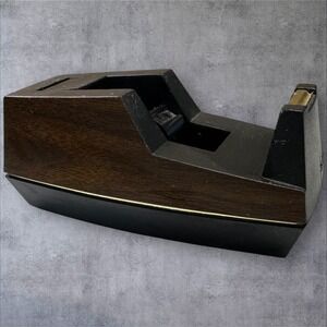 Vintage Scotch 3M C-41 Wood Grain‎ Executive Desktop Tape Dispenser